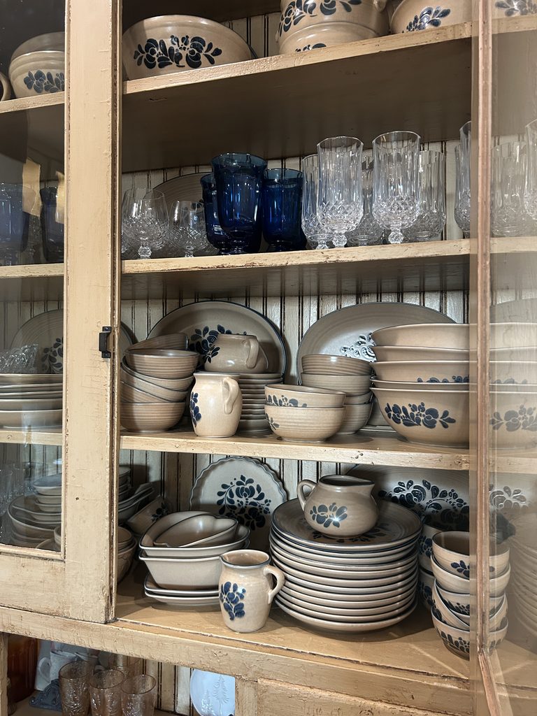 Image of china in cabinet